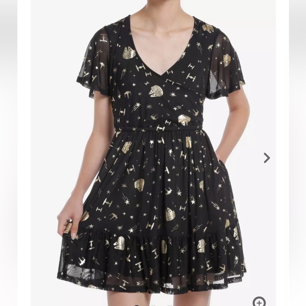 Star Wars / Disney/ Her Universe style Metallic Foil Flutter Dress